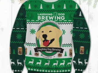 Laughing Dog Ugly Christmas Sweater