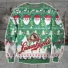 Leinenkugel Ugly Christmas Sweater White Green