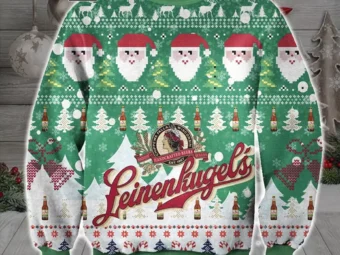 Leinenkugel Ugly Christmas Sweater White Green