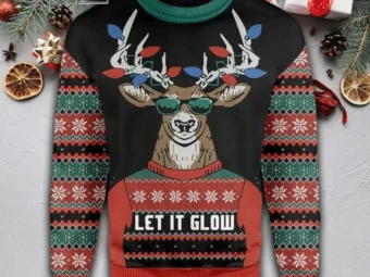 Let It Glow Ugly Christmas Sweater