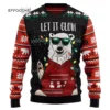 Let‘s Glow Polar Bear Ugly Christmas Sweater