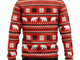 Let‘s Glow Polar Bear Ugly Christmas Sweater