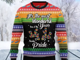 LGBT Beside Pride Ugly Christmas Sweater