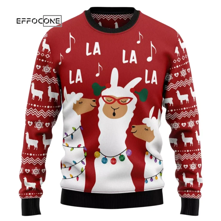 Llama La La Ugly Christmas Sweater