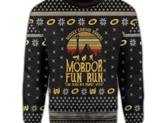 Lord Of The Rings LOTR Mordor Fun Run Ugly Christmas Sweater