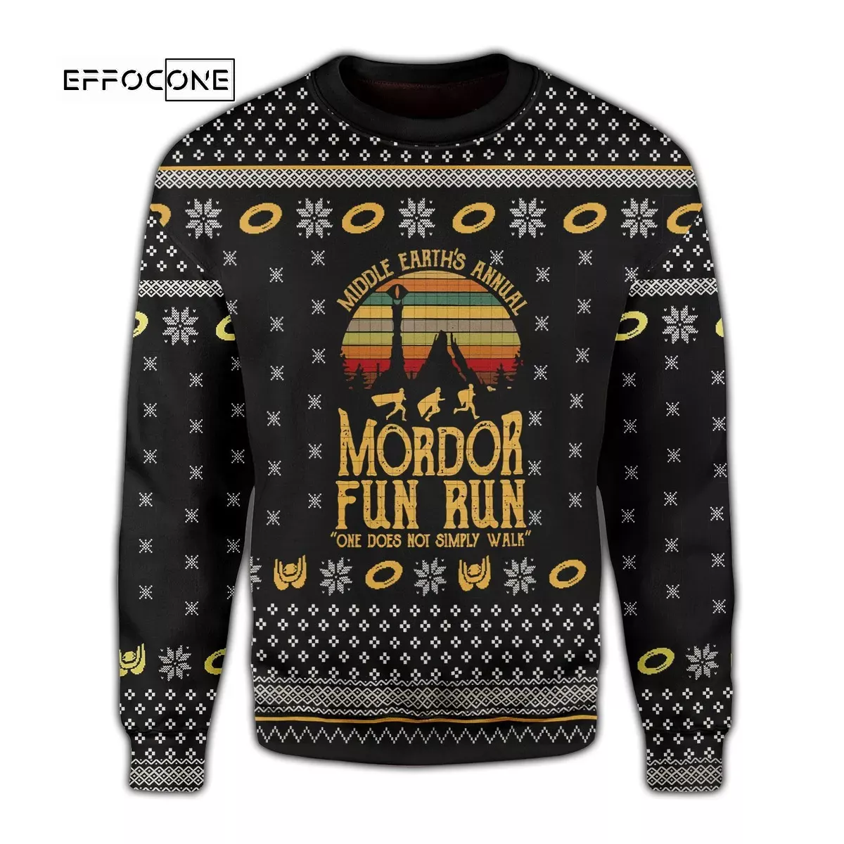 Lord Of The Rings LOTR Mordor Fun Run Ugly Christmas Sweater