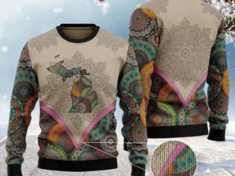 Mandala Michigan Home Ugly Christmas Sweater