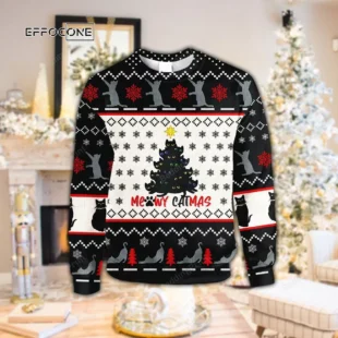 Meowy Catmas Christmas Tree Ugly Christmas Sweater