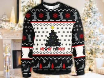 Meowy Catmas Christmas Tree Ugly Christmas Sweater