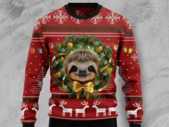 Merry Slothmas Ugly Christmas Sweater