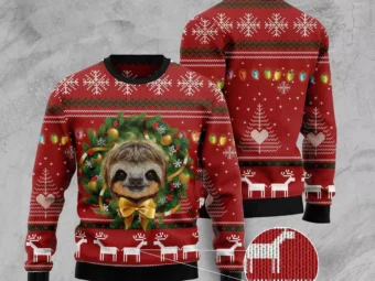 Merry Slothmas Ugly Christmas Sweater