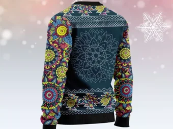 Michigan Blue Mandala Ugly Christmas Sweater