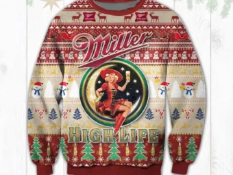 Miller High Life Ugly Christmas Sweater