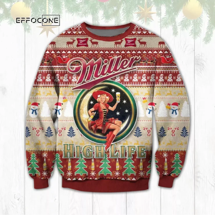 Miller High Life Ugly Christmas Sweater