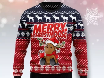 Moose Merry Ugly Christmas Sweater