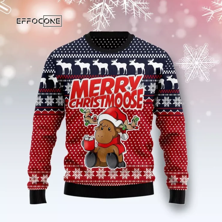 Moose Merry Ugly Christmas Sweater