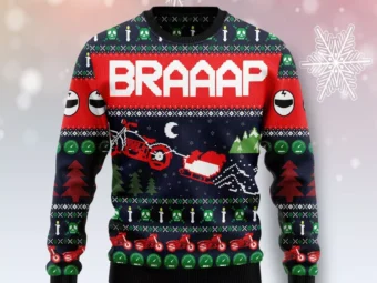 Motorbike Braaap Ugly Christmas Sweater