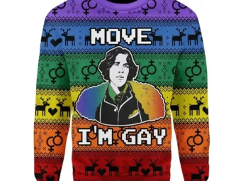 Move Im Gay Ugly Christmas Sweater