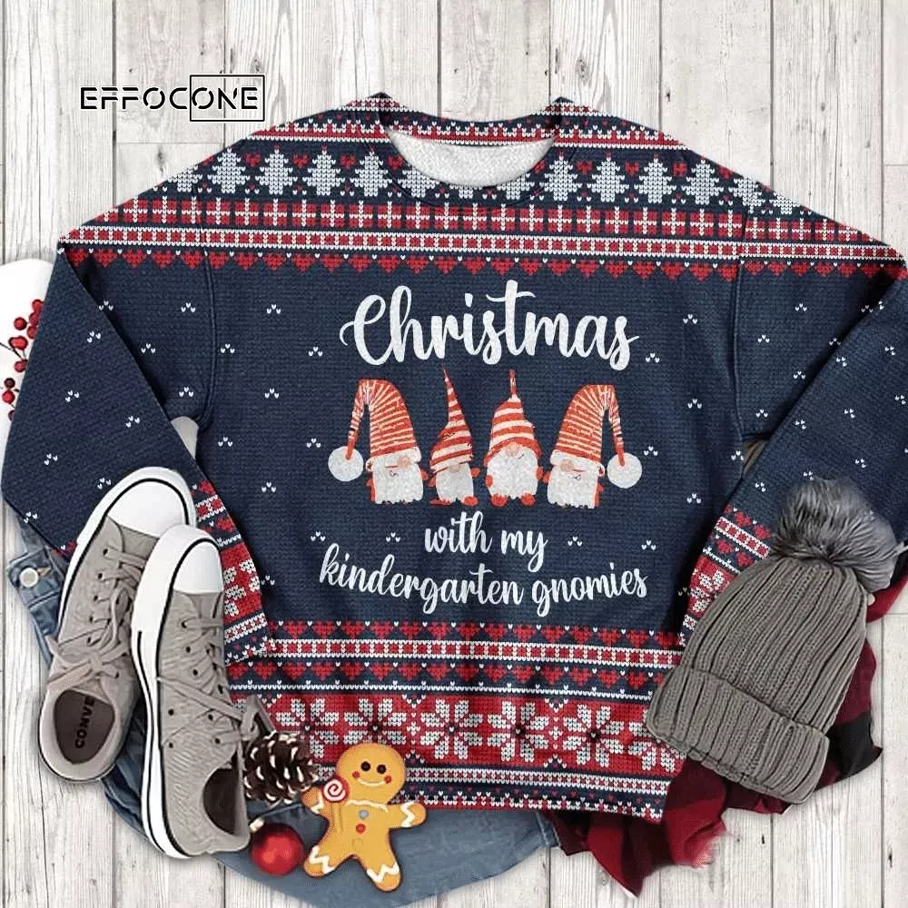My Kindergarten Gnomies Teacher Ugly Christmas Sweater My Kindergarten Gnomies Teacher Ugly Christmas Sweater