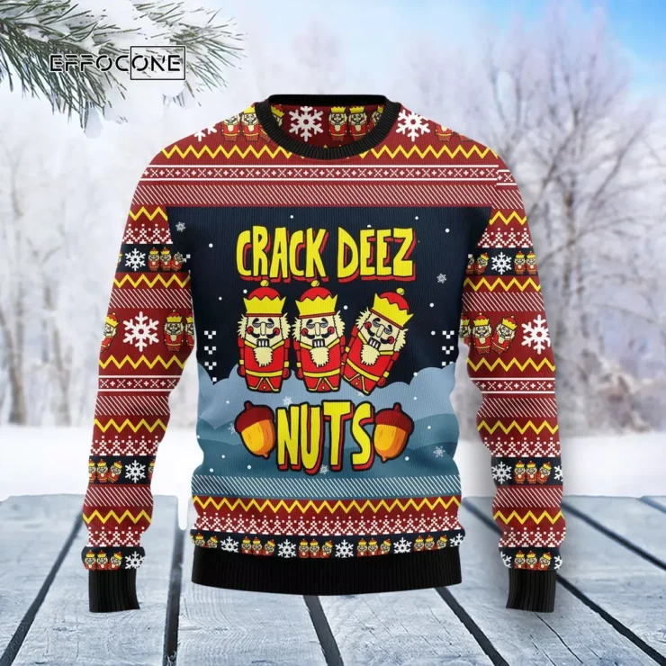 Nutcracker Crack Deez Nuts Ugly Christmas Sweater