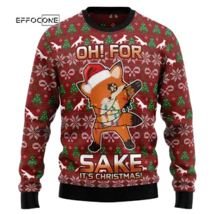 Oh For Fox Sake Ugly Christmas Sweater