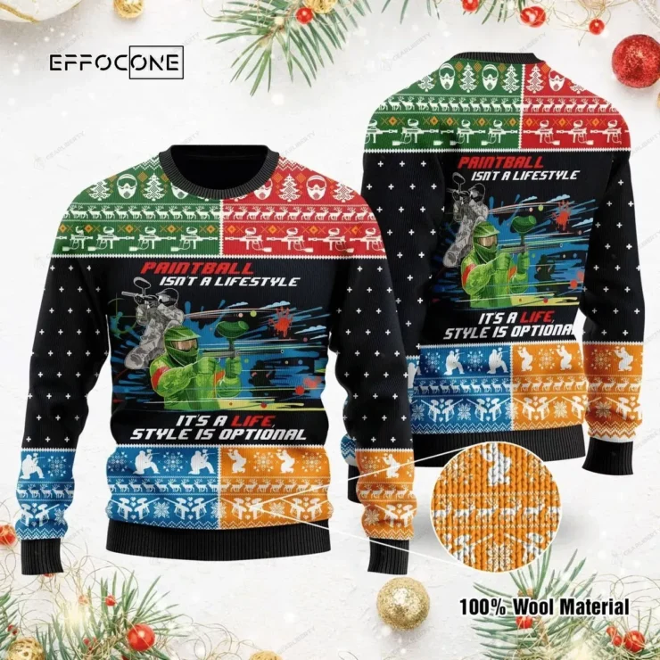 Paintball Ugly Christmas Sweater