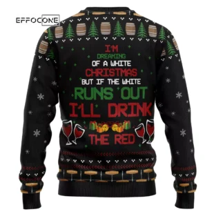 Red Wine Christmas Tree Ugly Christmas Sweater