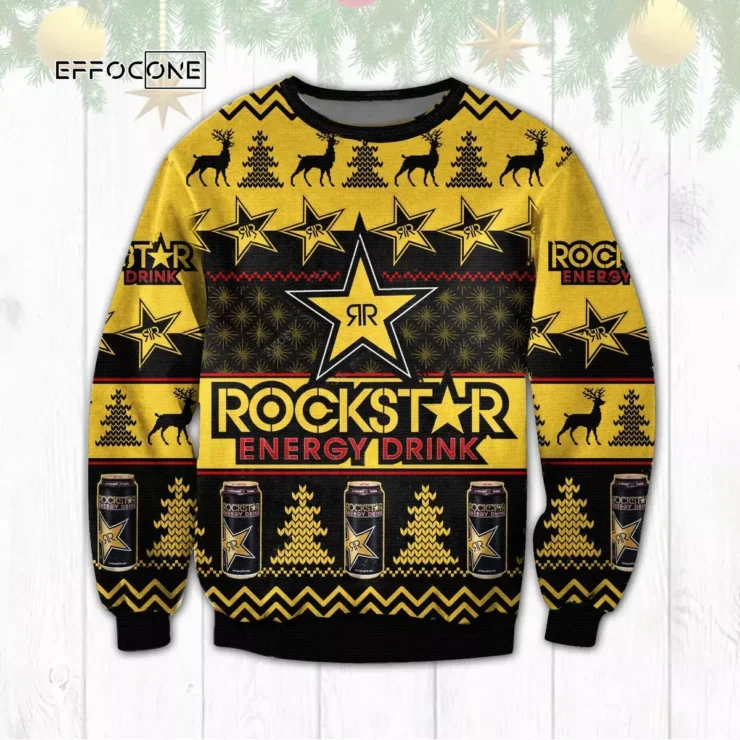 Rockstar Energy Drink Ugly Christmas Sweater