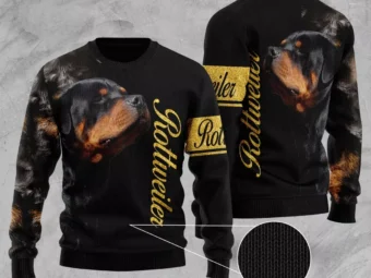 Rottweiler Half Cool Ugly Christmas Sweater