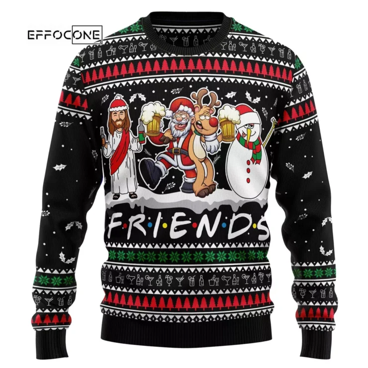 Santa Claus Jesus Friend Ugly Christmas Sweater