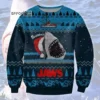 Santa Shark Jaws Ugly Christmas Sweater