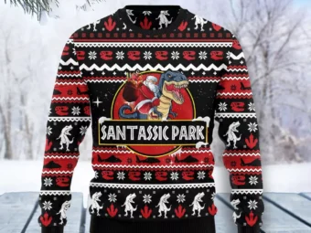 Santassic Park Ugly Christmas Sweater