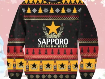 Sapporo Beer Ugly Christmas Sweater