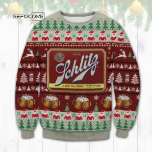 Schlitz Beer Ugly Christmas Sweater