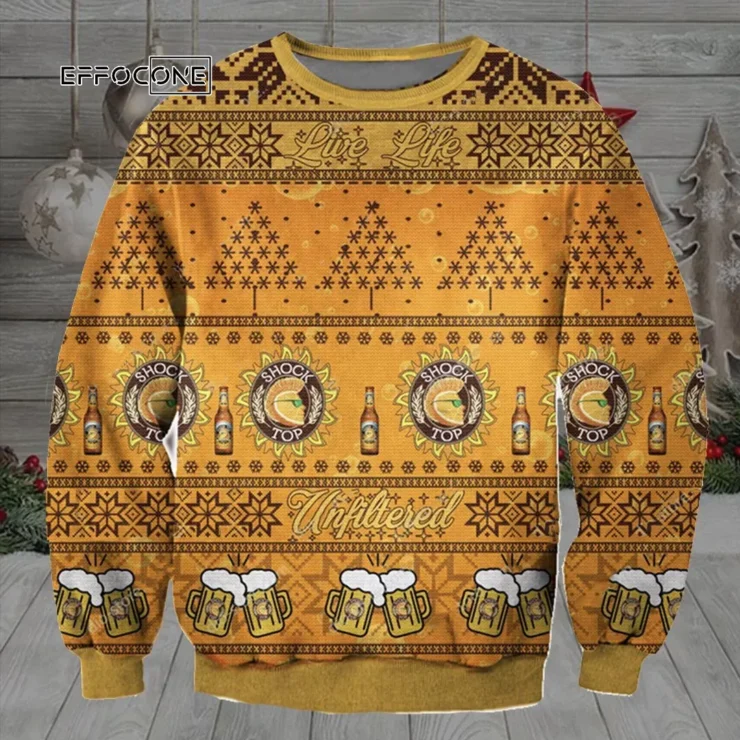 Shock Top Beer Ugly Christmas Sweater