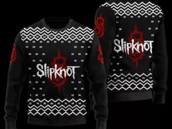 SlipKnotWool Ugly Christmas Sweater 3D All Over Printed Black