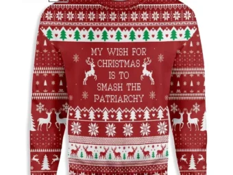 Smash The Patriarchy Feminist Ugly Christmas Sweater