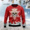 Sugar Skull Nurse Ugly Christmas Sweater