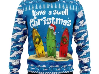 Surfer Swell Christmas Ugly Christmas Sweater