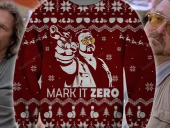 The Big Lebowski Mark It Zero Ugly Christmas Sweater