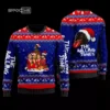 The Rolling Stones Wool Ugly Christmas Sweater 3D All Over Printed Blue