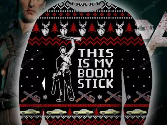 This Is My Boom Stick Army of Darkness Ugly Christmas Sweater