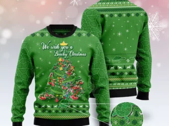 Turtle Christmas Tree Ugly Christmas Sweater