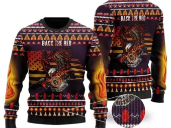 U.S Firefighter - Back The Red Ugly Christmas Sweater