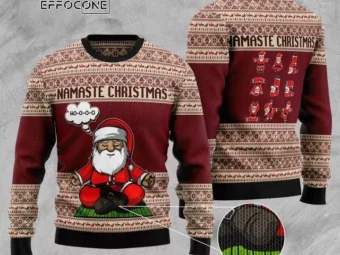 Yoga Santa Clause Ugly Christmas Sweater