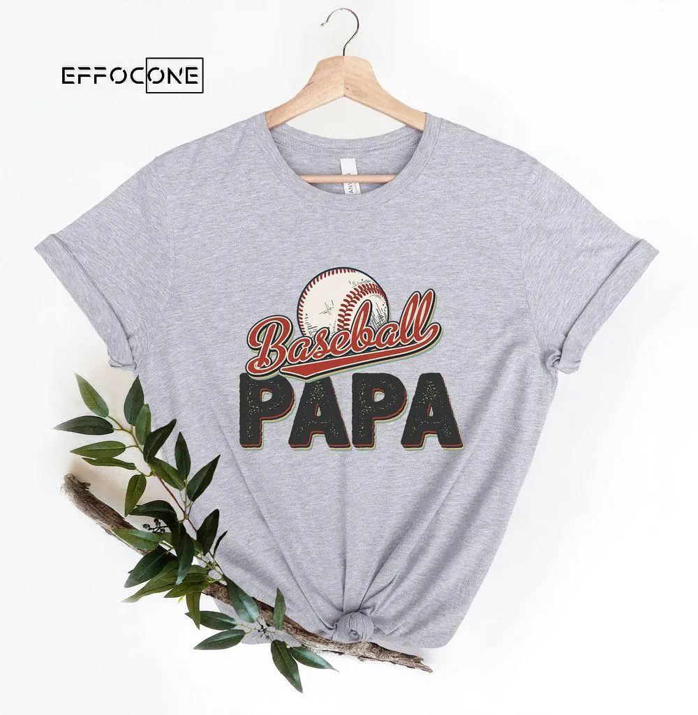 Baseball Papa Retro for Fathers Day Unisex T-Shirt, Youth T-Shirt, Sweatshirt, Hoodie, Long Sleeve, Tank Top