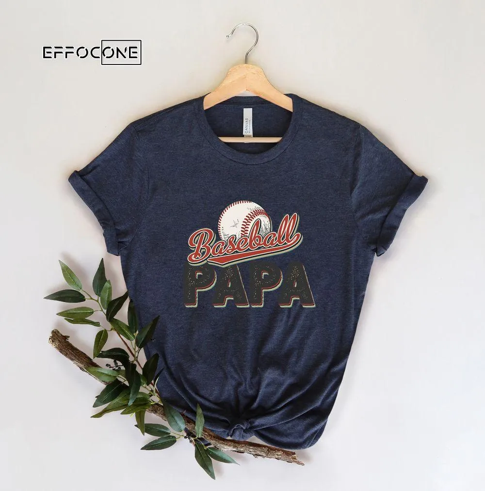 Baseball Papa Retro for Fathers Day Unisex T-Shirt, Youth T-Shirt, Sweatshirt, Hoodie, Long Sleeve, Tank Top