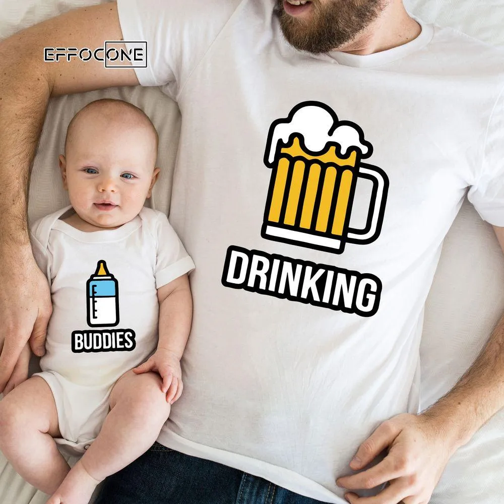 Dad Drinking Beer and Son Buddies Milk Unisex T-Shirt, Youth T-Shirt, Sweatshirt, Hoodie, Long Sleeve, Tank Top