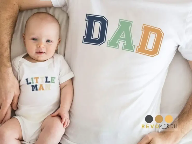 Retro Little Man And Dad Matching