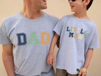 Retro Little Man And Dad Matching